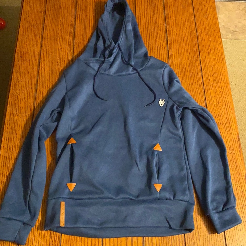 XL hoodie runs very small in size.
